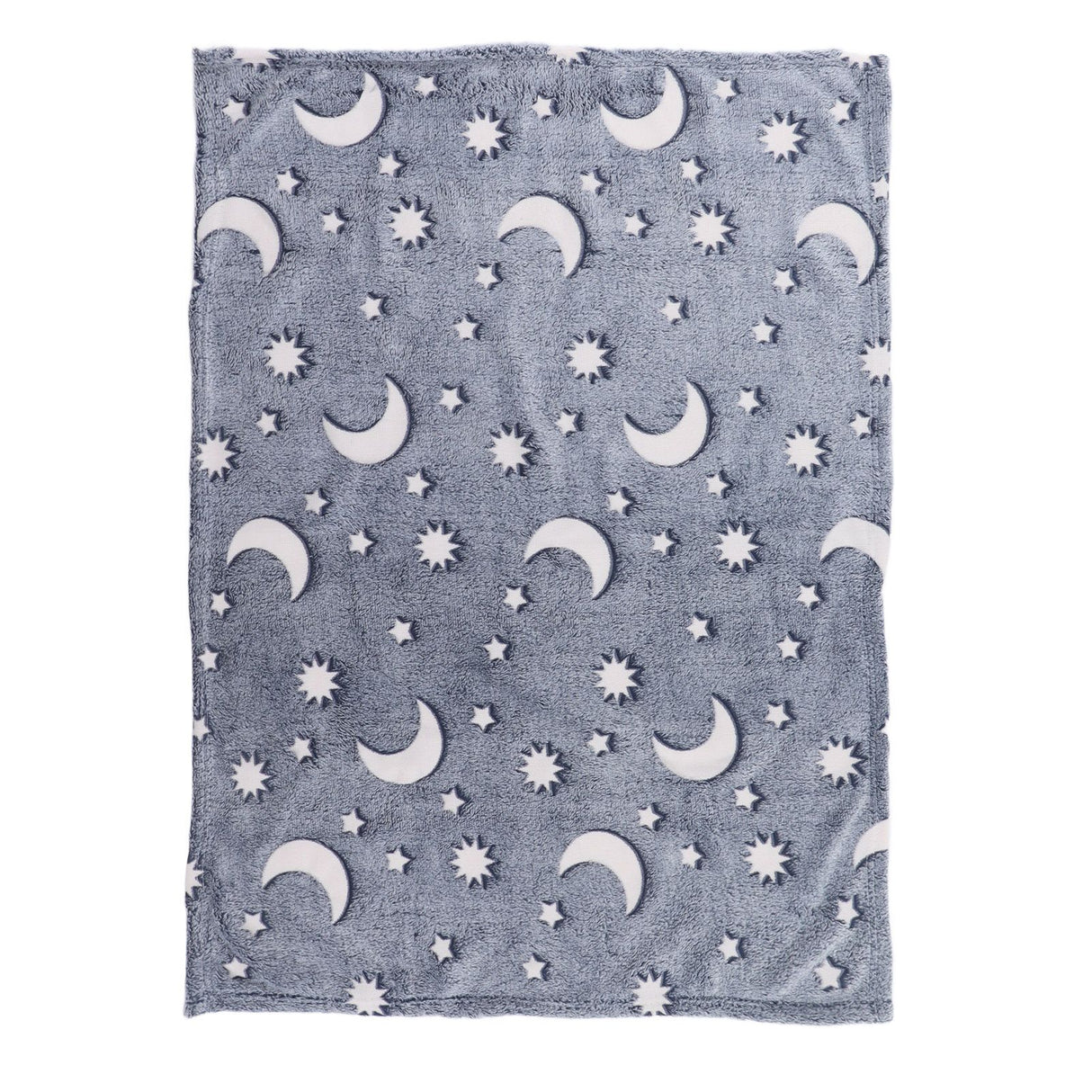 1.52x1M Luminous Blanket Double Sided Polyester Glowing Blanket Bedroom Air Conditioning Blanket for KidsDusty Blue