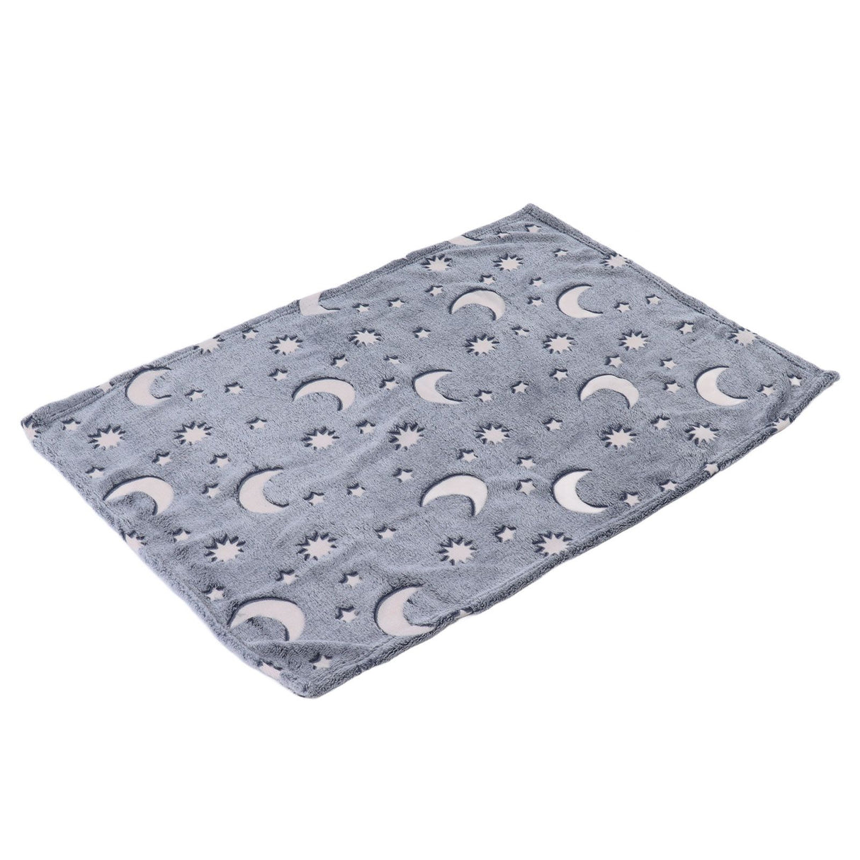 1.52x1M Luminous Blanket Double Sided Polyester Glowing Blanket Bedroom Air Conditioning Blanket for KidsDusty Blue