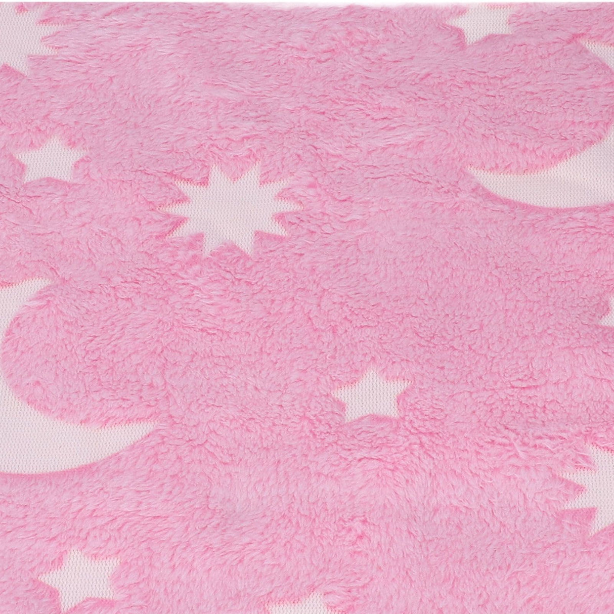 1.5x2m Luminous Blanket Double Side Flannel Star Moon Design Soft Glow in The Dark Blanket for KidsPink