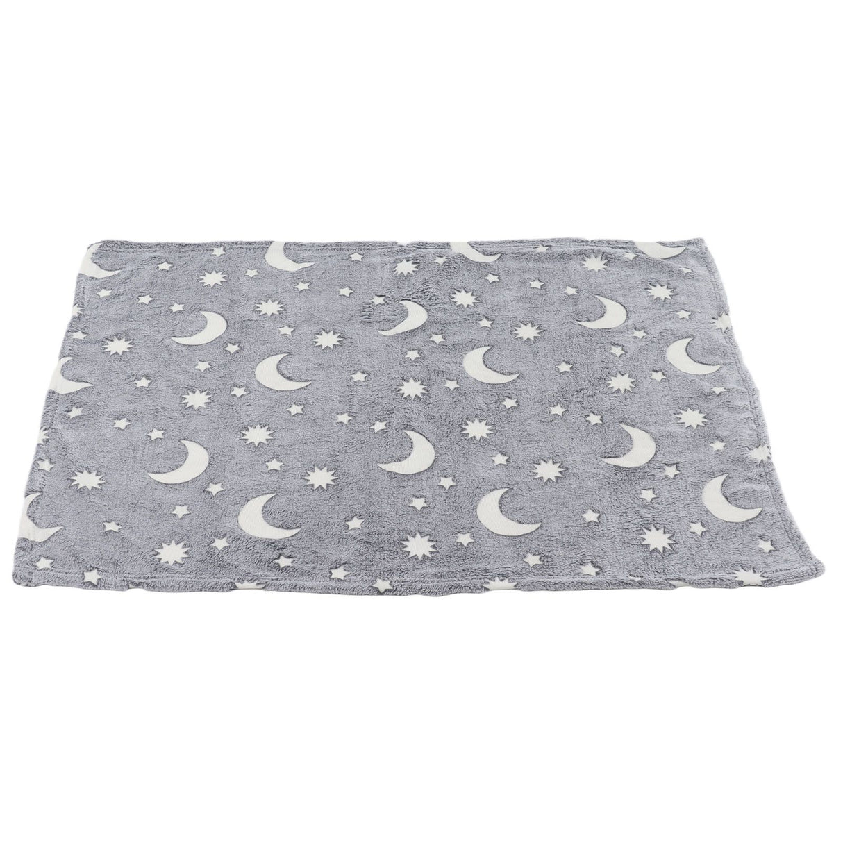 Glowing Polyester Blanket Soft and Warm Fuzzy Blanket for Bed Sofa Couch All SeasonGrey