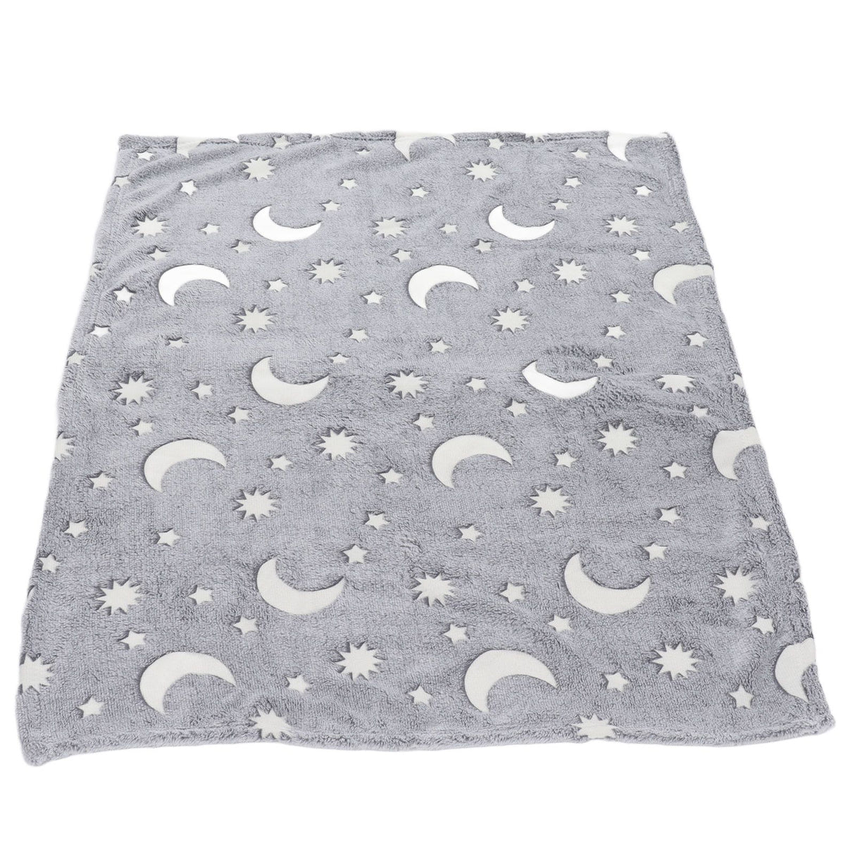 Glowing Polyester Blanket Soft and Warm Fuzzy Blanket for Bed Sofa Couch All SeasonGrey