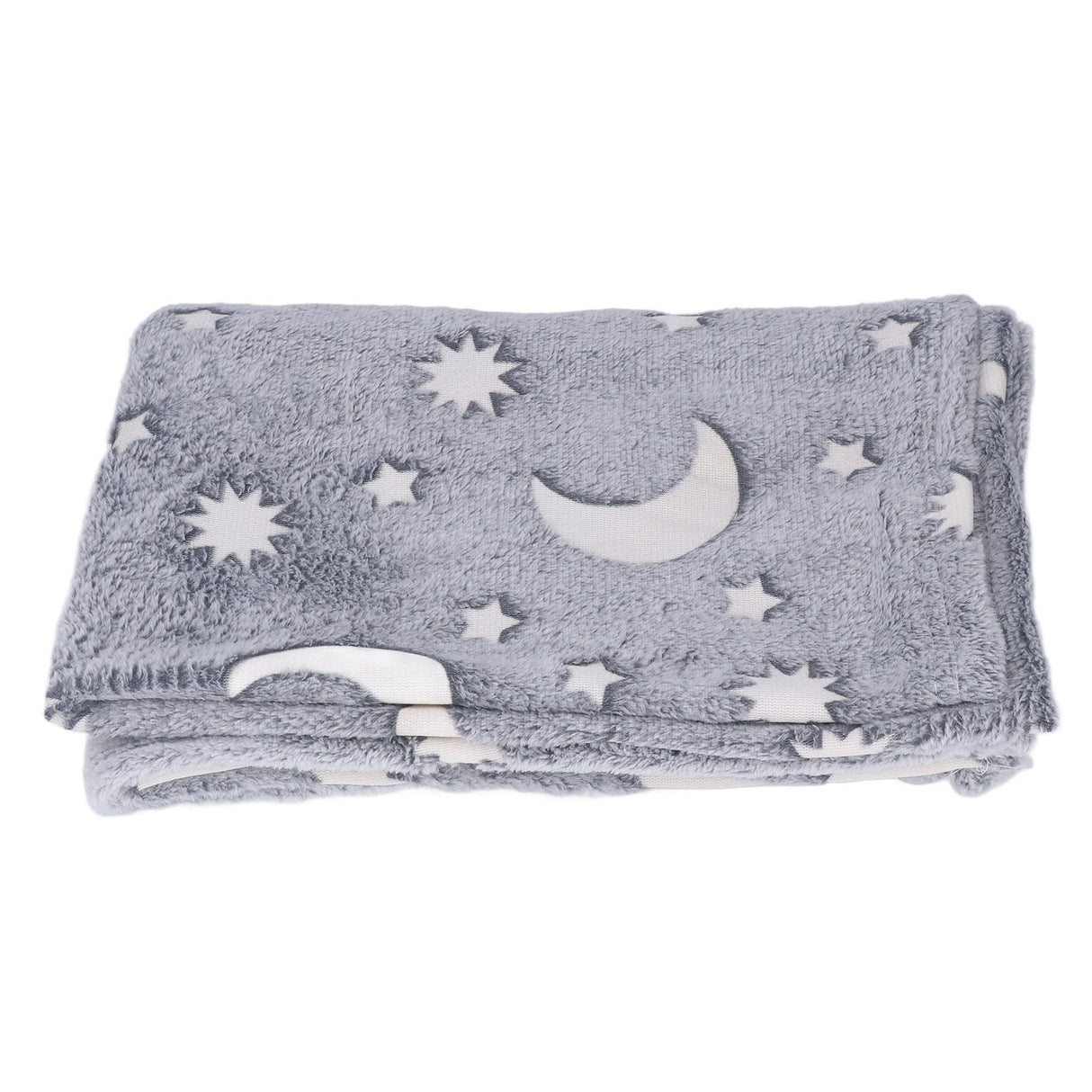 Glowing Polyester Blanket Soft and Warm Fuzzy Blanket for Bed Sofa Couch All SeasonGrey