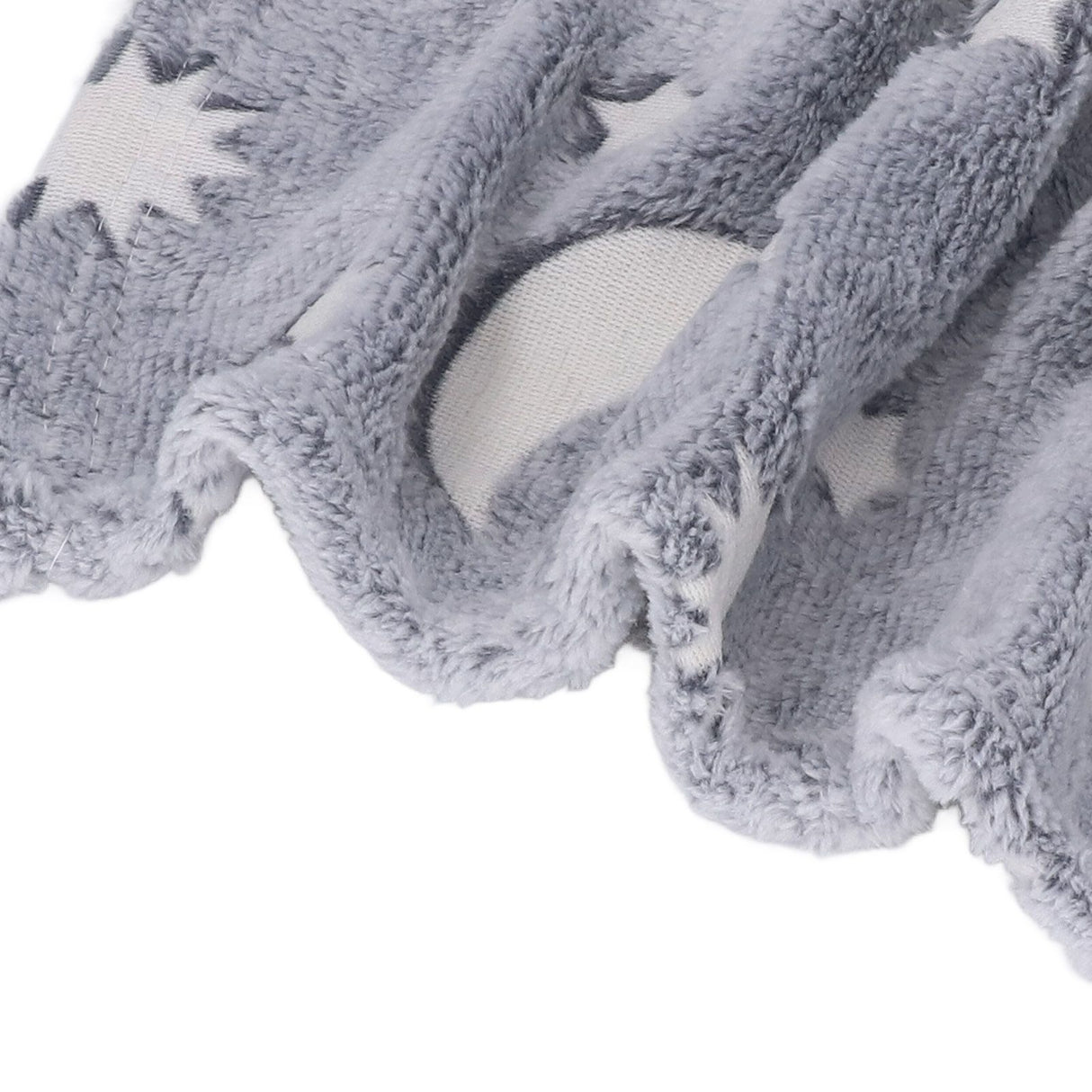 Glowing Polyester Blanket Soft and Warm Fuzzy Blanket for Bed Sofa Couch All SeasonGrey