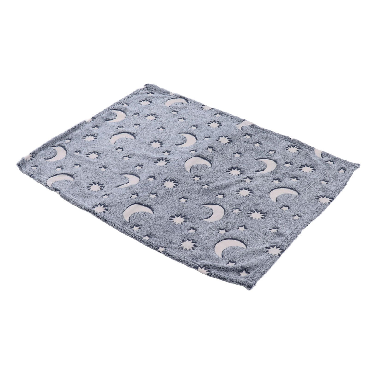 Glowing Polyester Blanket Soft and Warm Fuzzy Blanket for Bed Sofa Couch All SeasonDusty Blue