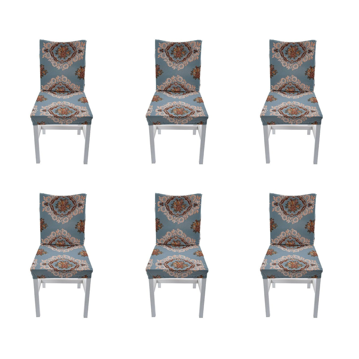 6PCS High Elasticity Chair Cover Removable Washable Dustproof Home Hotel Dining Chair CoversType 4