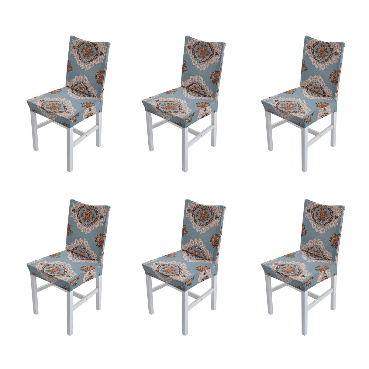 6PCS High Elasticity Chair Cover Removable Washable Dustproof Home Hotel Dining Chair CoversType 4