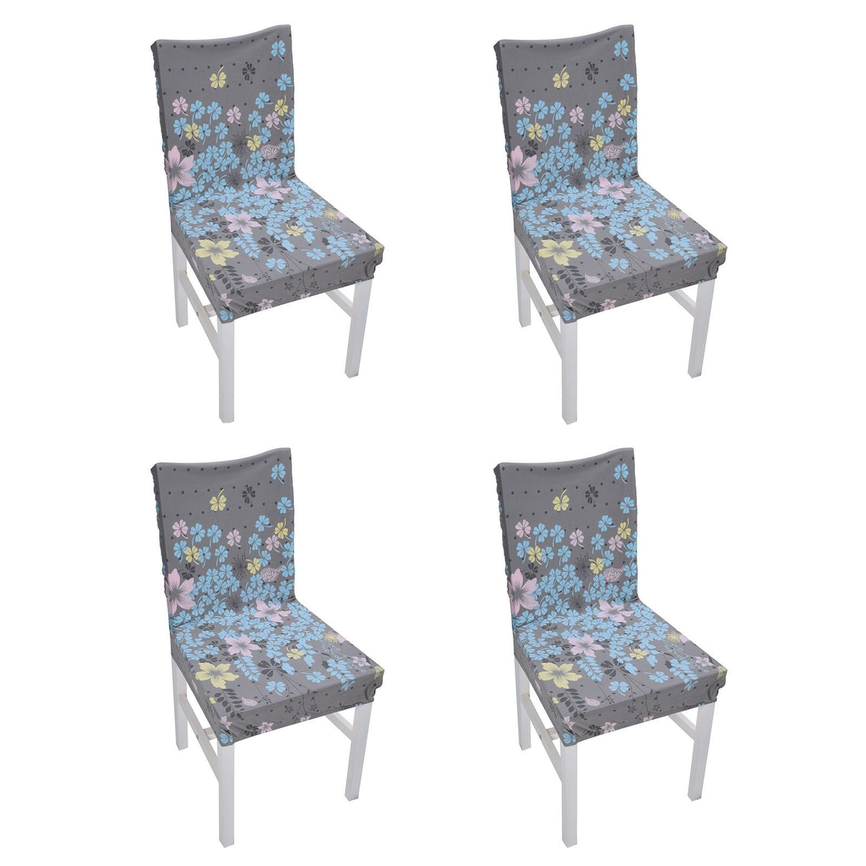 4Pcs Chair Slipcover High Elasticity Stylish Elegant Design Dustproof Dining Chair Cover for Hotel Office BanquetLittle Love