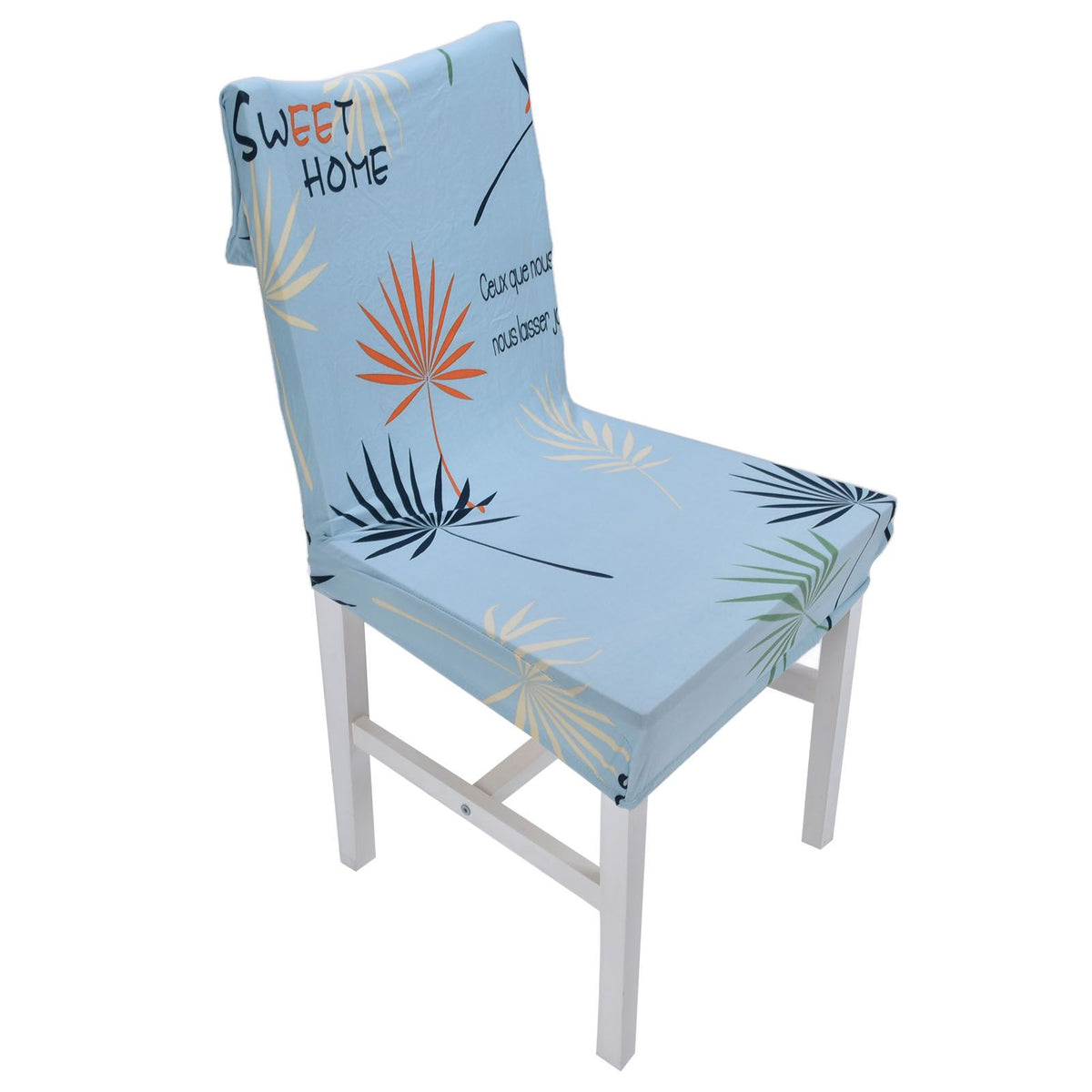 4Pcs Chair Slipcover High Elasticity Stylish Elegant Design Dustproof Dining Chair Cover for Hotel Office BanquetBlue Impressions