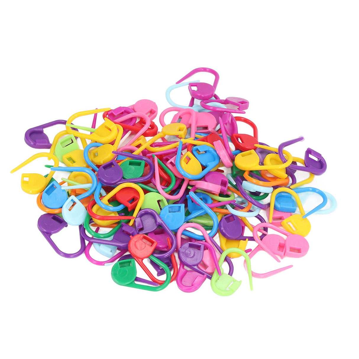 100pcs Stitch Markers Box Packaging Colorful Plastic Material Crochet Locking Markers for Marking Counting