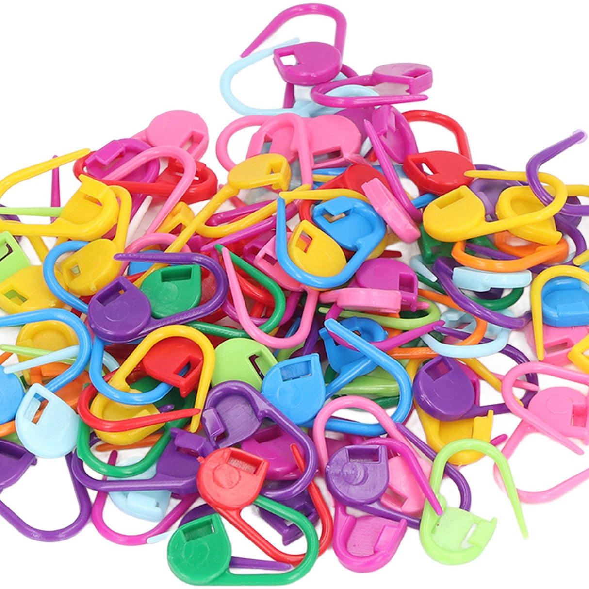 100pcs Stitch Markers Box Packaging Colorful Plastic Material Crochet Locking Markers for Marking Counting