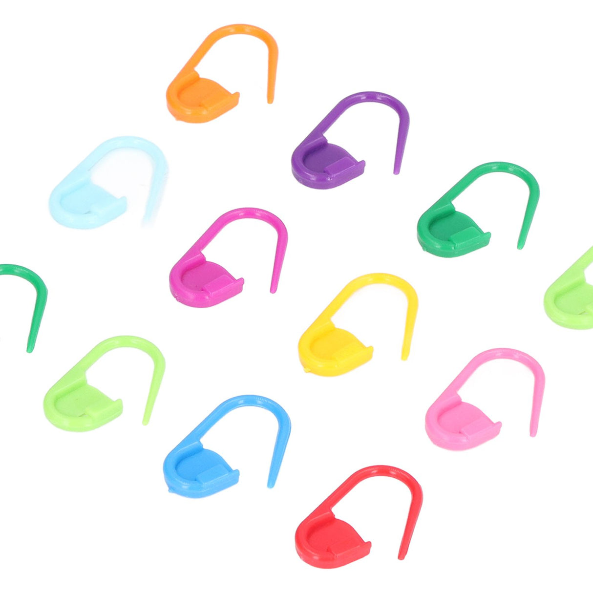 100pcs Stitch Markers Box Packaging Colorful Plastic Material Crochet Locking Markers for Marking Counting