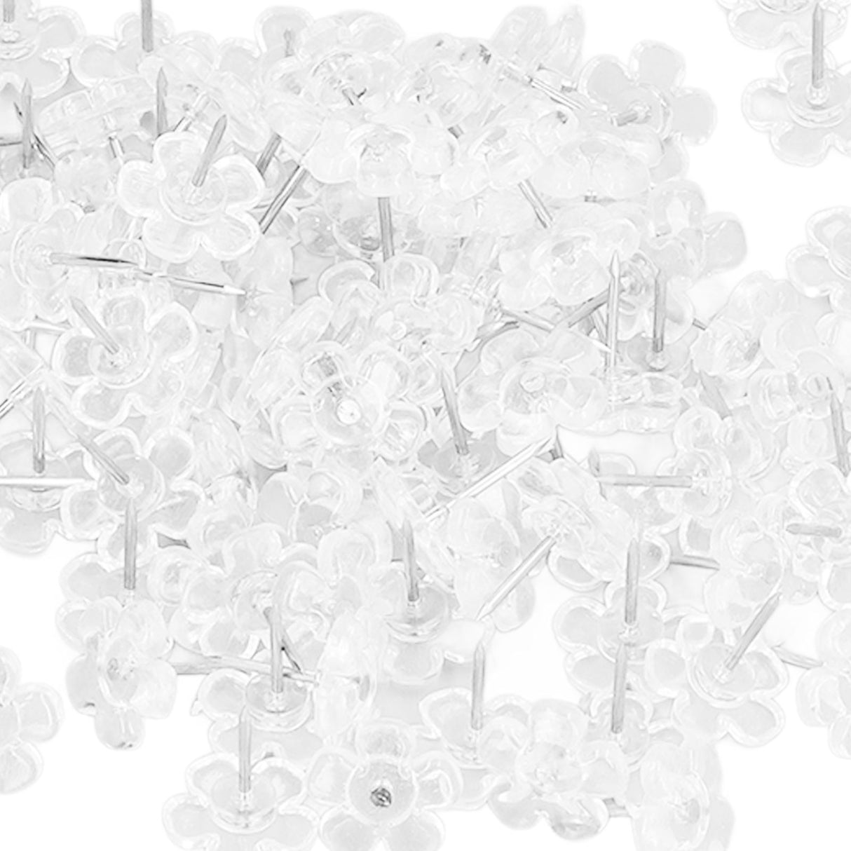 100 Pcs Corsage Pins Transparent White Plastic Flower Head Positioning Pins Corsage Pins Handicraft Decoration