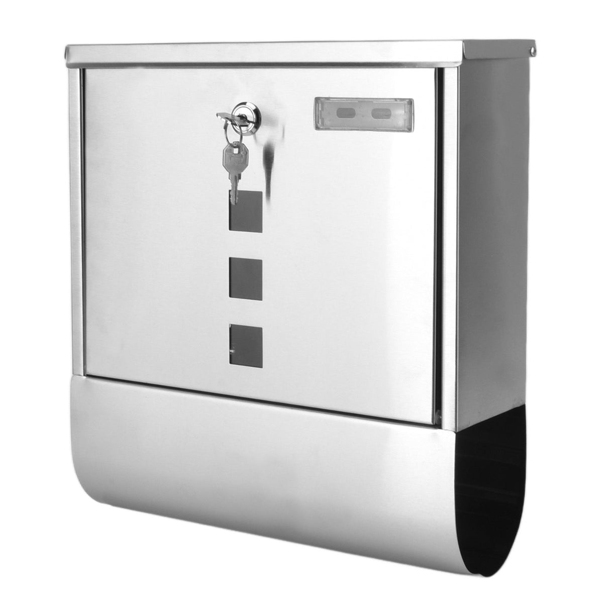 Mail Box European Style Narrow Slot Stainless Steel Hanging Locking Mailbox for Outside Garden