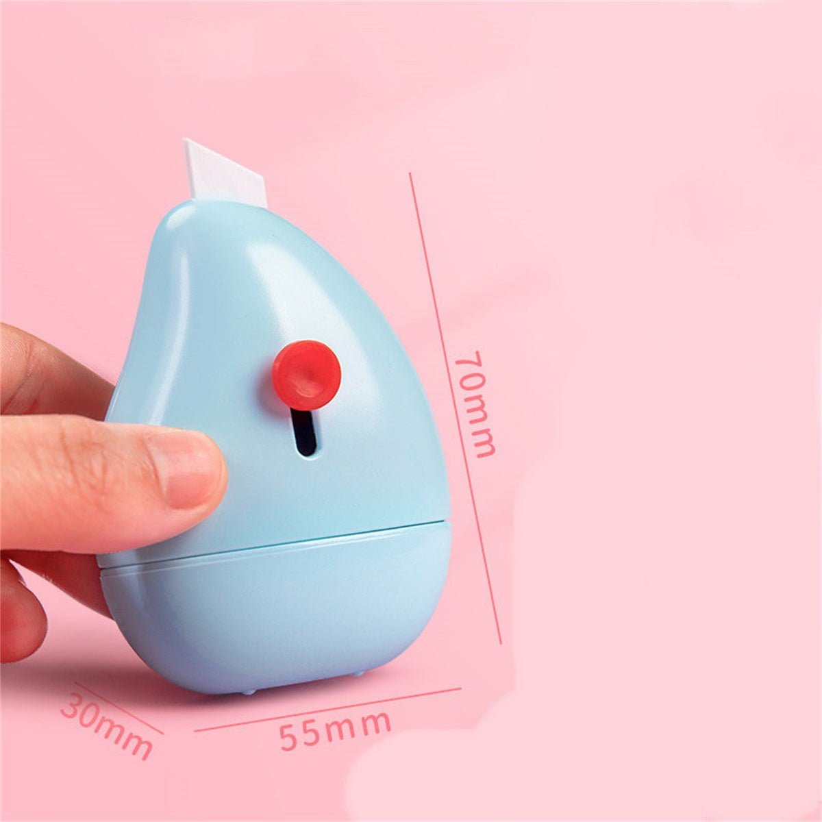 Identity Protection Roller Stamps Effective Cover Protect Intimacy Mini Portable Box Cutter for Household Express Station Blue