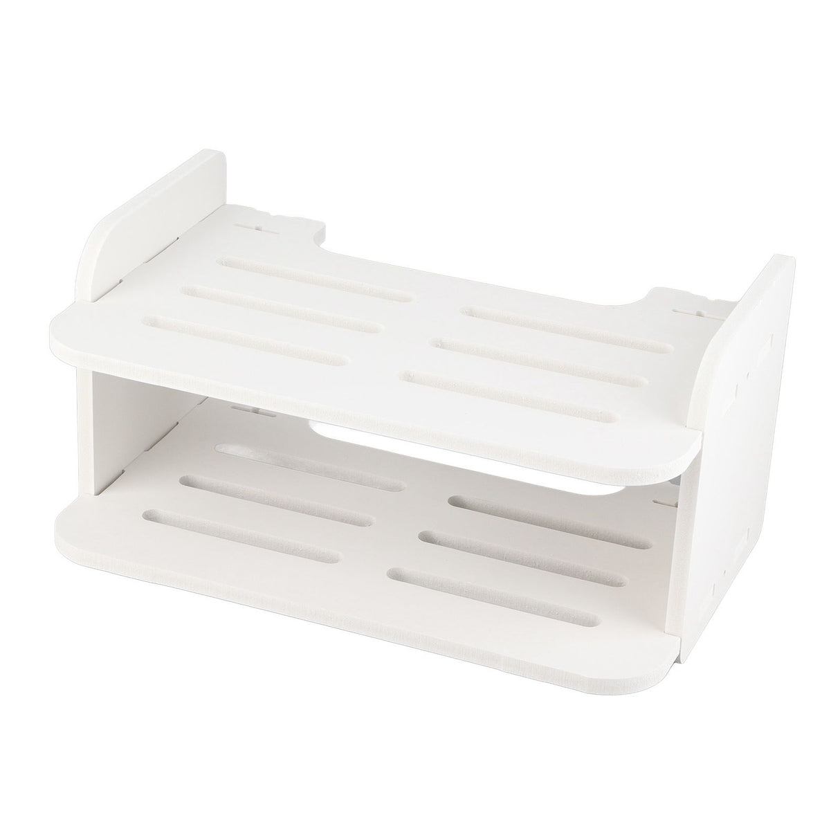 Set Top Box Shelf Free Punch Storage Rack Decorative Partition with Anti Collision Round Corner Rack