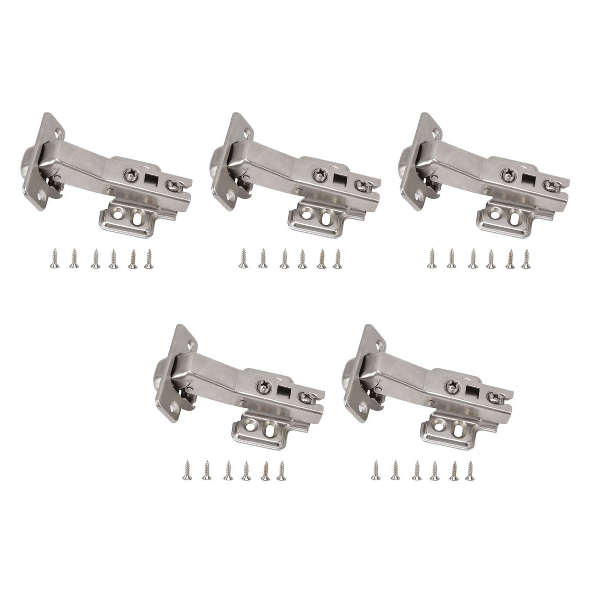5Pcs Hydraulic Buffer Hinge Reduce Noise Closing Speed Anti Rust Cabinet Door Butt Hinge for Home Wardrobes Bookcases Type A