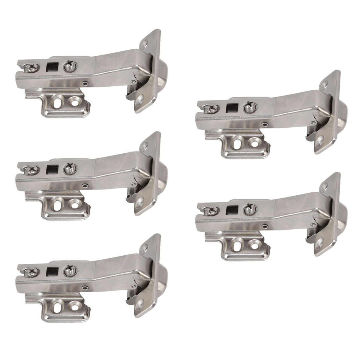 5Pcs Hydraulic Buffer Hinge Reduce Noise Closing Speed Anti Rust Cabinet Door Butt Hinge for Home Wardrobes Bookcases Type A