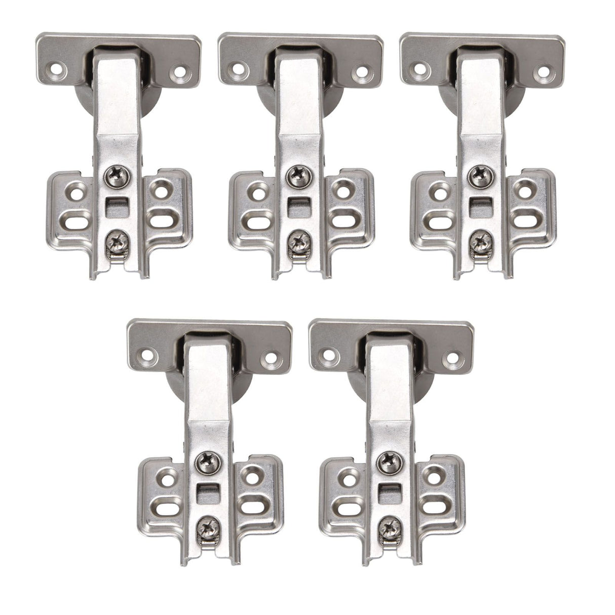 5Pcs Hydraulic Buffer Hinge Reduce Noise Closing Speed Anti Rust Cabinet Door Butt Hinge for Home Wardrobes Bookcases Type A