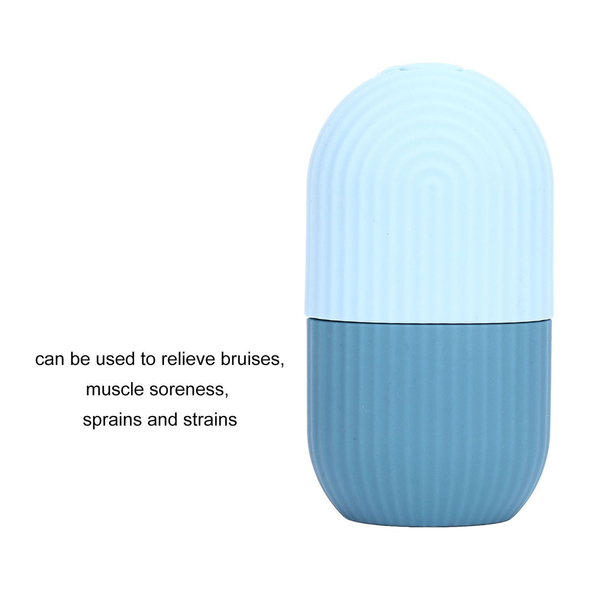 Face Icer Pain Relief Nonslip Grip Durable Silicone Easy Operation Ice Face Mold for Face Massage Skin Care Light Blue