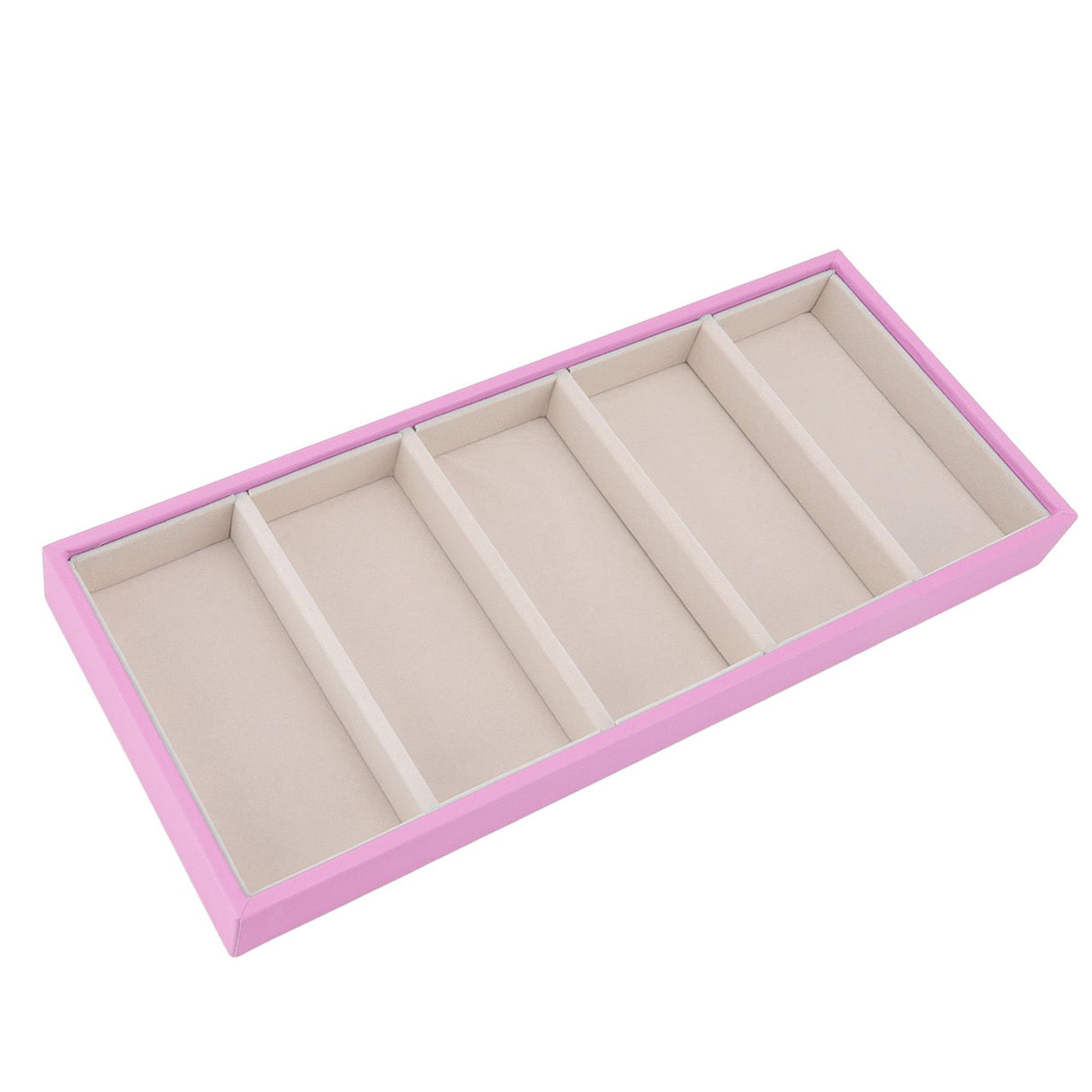 5 Grid Glasses Case Multifunction Space Saving 5 Slot Sunglasses Holder Storage Box Pink