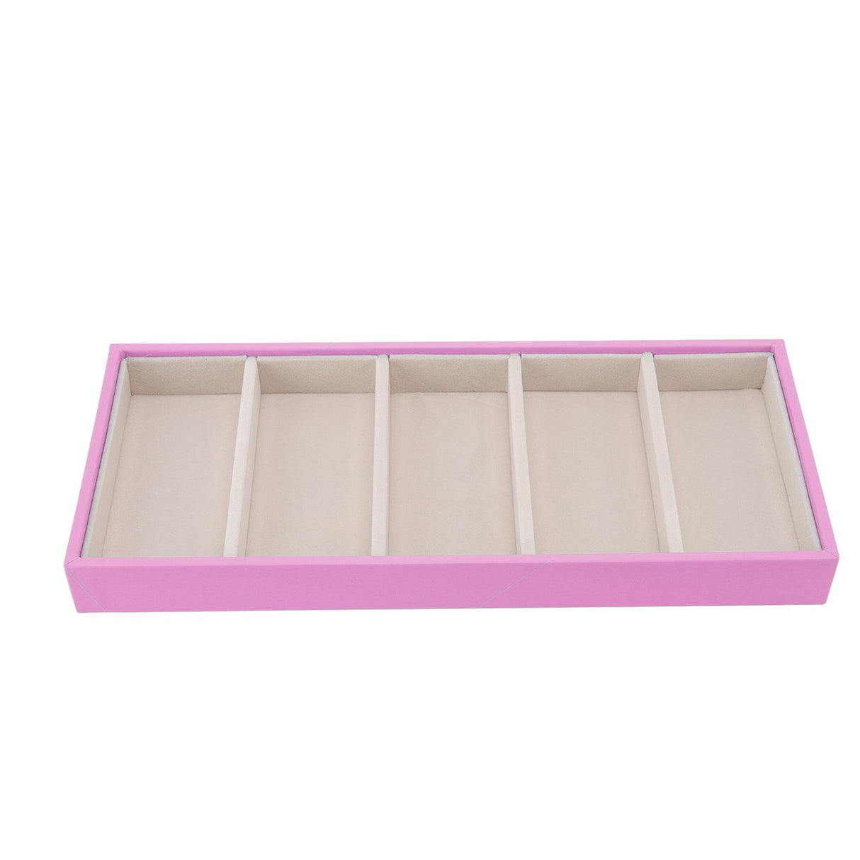 5 Grid Glasses Case Multifunction Space Saving 5 Slot Sunglasses Holder Storage Box Pink