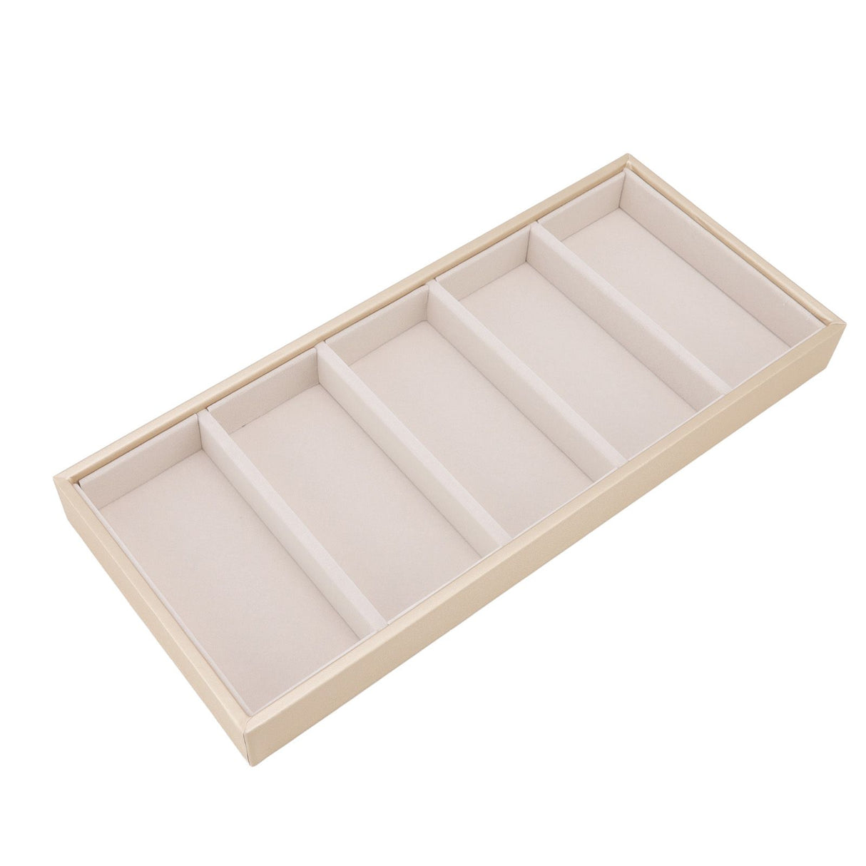 5 Grid Glasses Case Multifunction Space Saving 5 Slot Sunglasses Holder Storage Box Beige