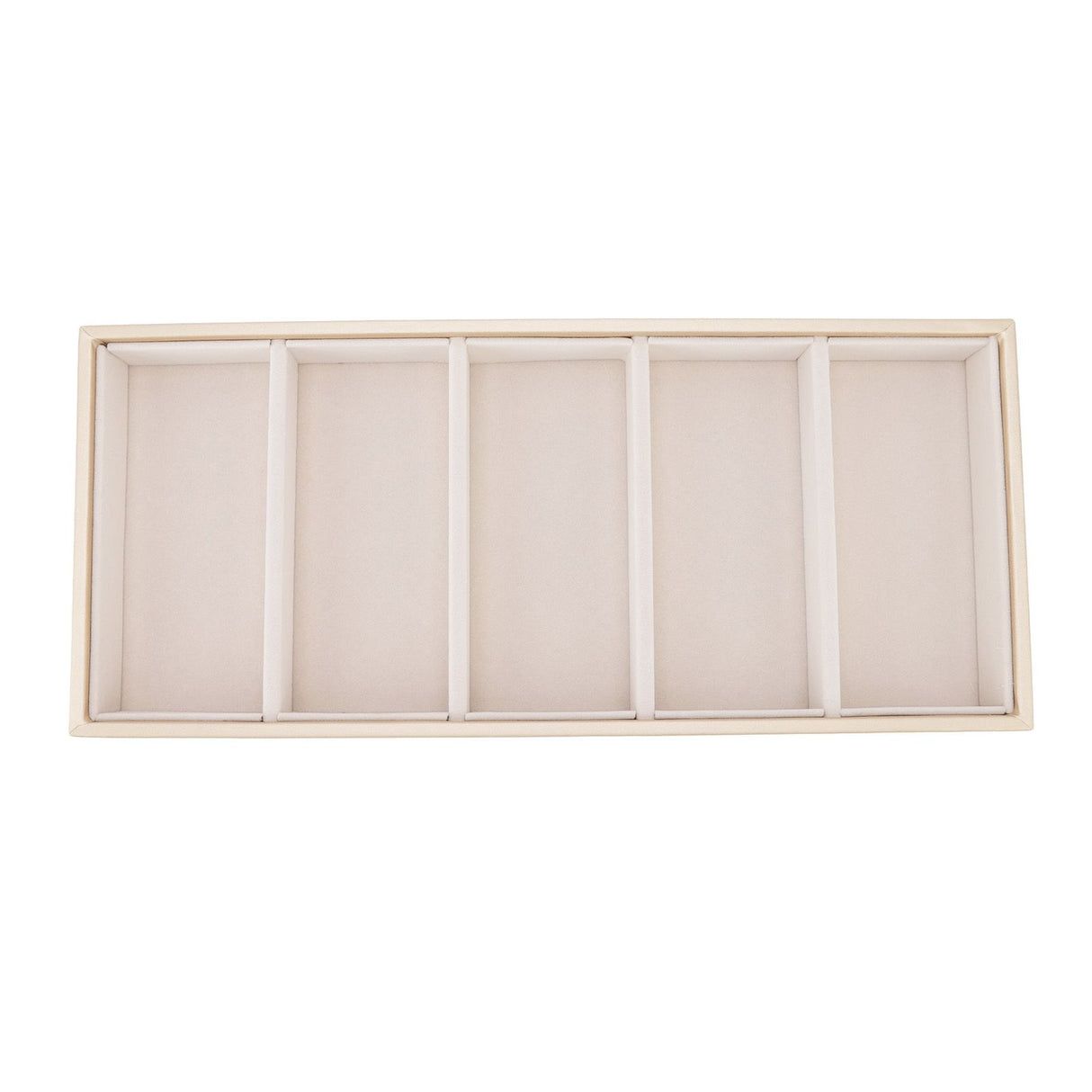 5 Grid Glasses Case Multifunction Space Saving 5 Slot Sunglasses Holder Storage Box Beige