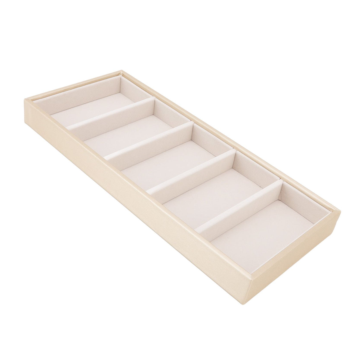 5 Grid Glasses Case Multifunction Space Saving 5 Slot Sunglasses Holder Storage Box Beige