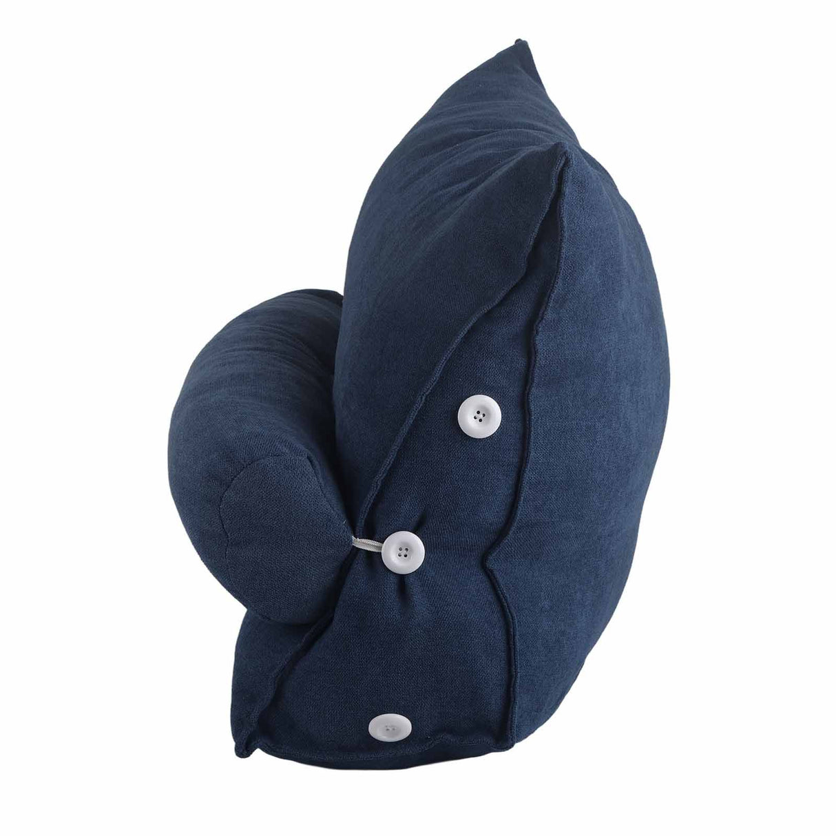 Large Backrest 60x22x50cm Triangular Design Detachable Soft Comfortable Reading Pillow Backrest for Home Sofa Bed Dark Blue 60x22x50cm