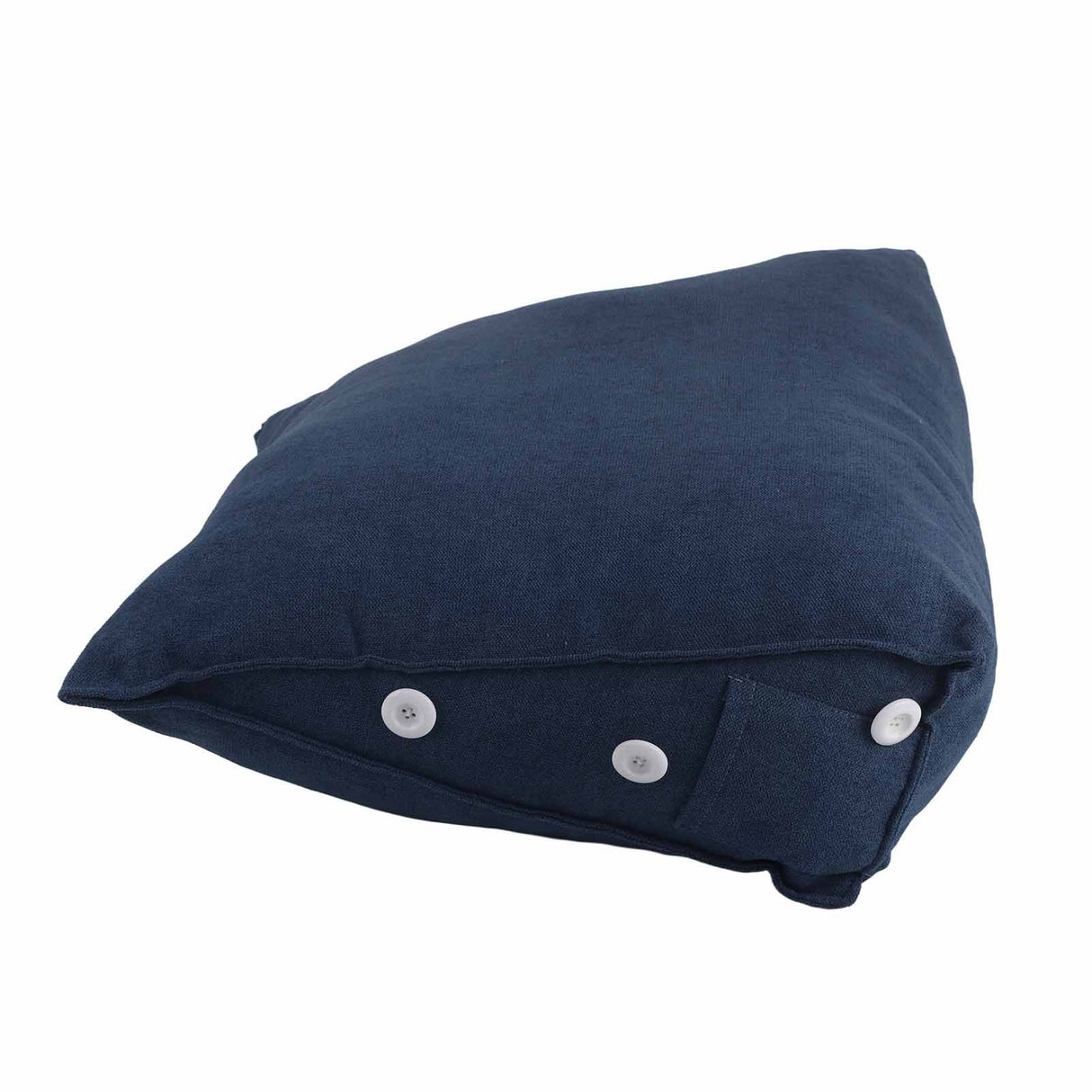 Large Backrest 60x22x50cm Triangular Design Detachable Soft Comfortable Reading Pillow Backrest for Home Sofa Bed Dark Blue 60x22x50cm