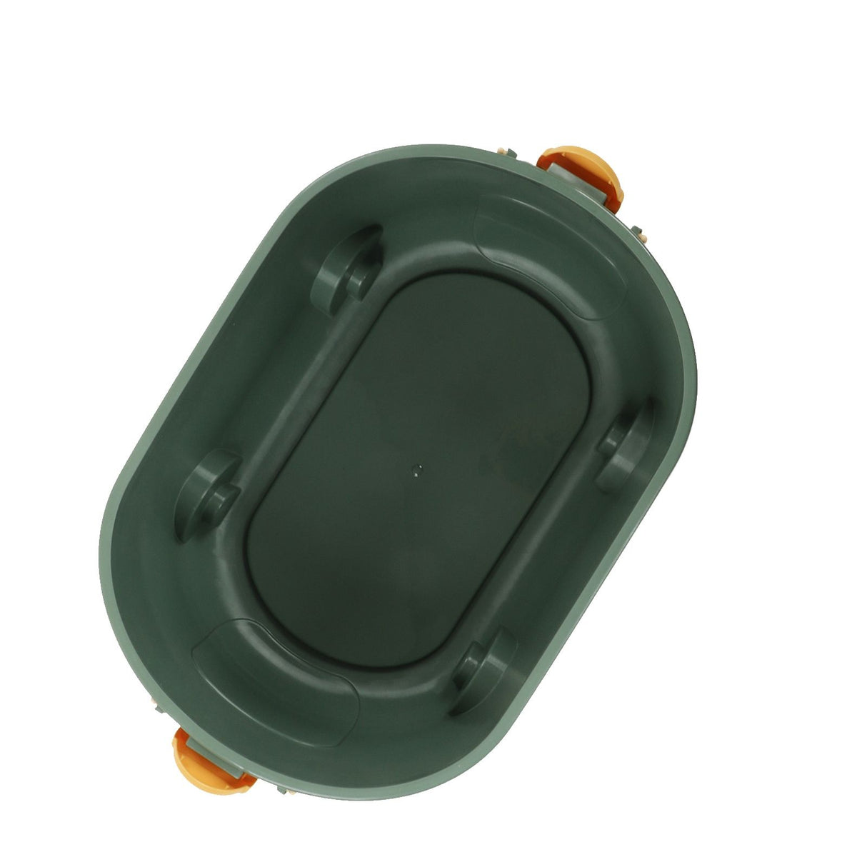Toy Storage Box Multi Purpose Cute Duck Cover Plastic Clothes Organize Box with Wheel for Children Green (Large)