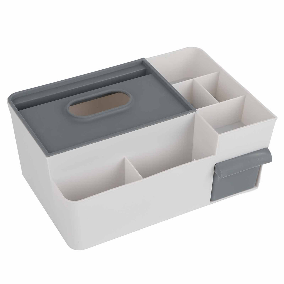 Tissue Box Cover Multipurpose Stylish Decorative Facial Tissue Holder for Kitchen Dining Room Bathroom Desk Light Grey with Dark Grey