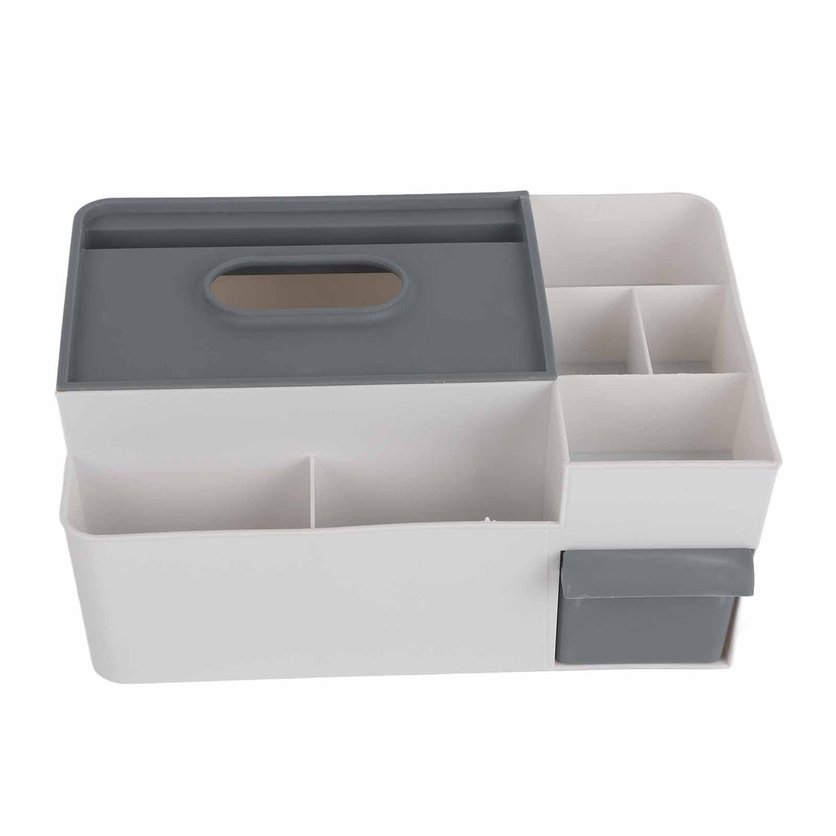 Tissue Box Cover Multipurpose Stylish Decorative Facial Tissue Holder for Kitchen Dining Room Bathroom Desk Light Grey with Dark Grey