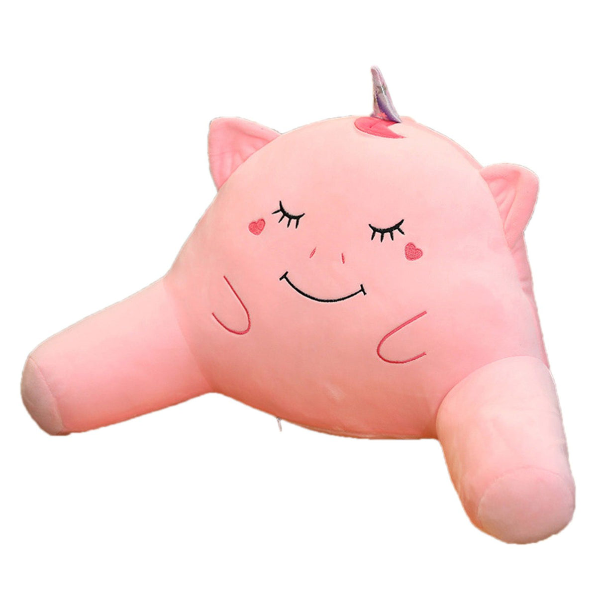Cute Office Support Cushion Comfortable Easy to Rebound Easy to Clean Lovely Pregnant Women Lumbar Pillows with Zipper Unicorn 55x28cm/21.7x11.0in