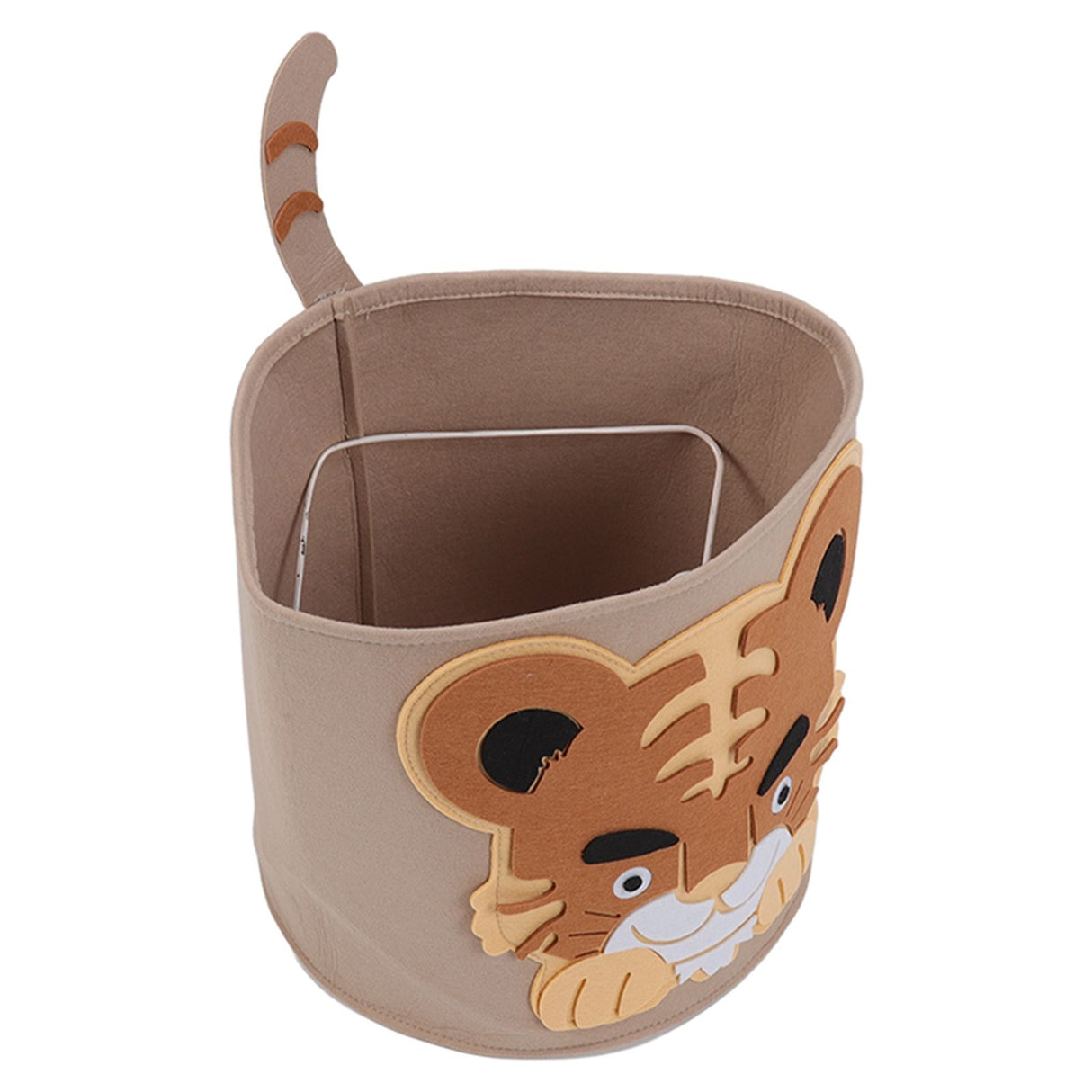 Cotton Laundry Hamper Thickened Cartoon Animal Children's Toys Household Debris Dirty Clothes Storage Bucket 30x27cm Tiger