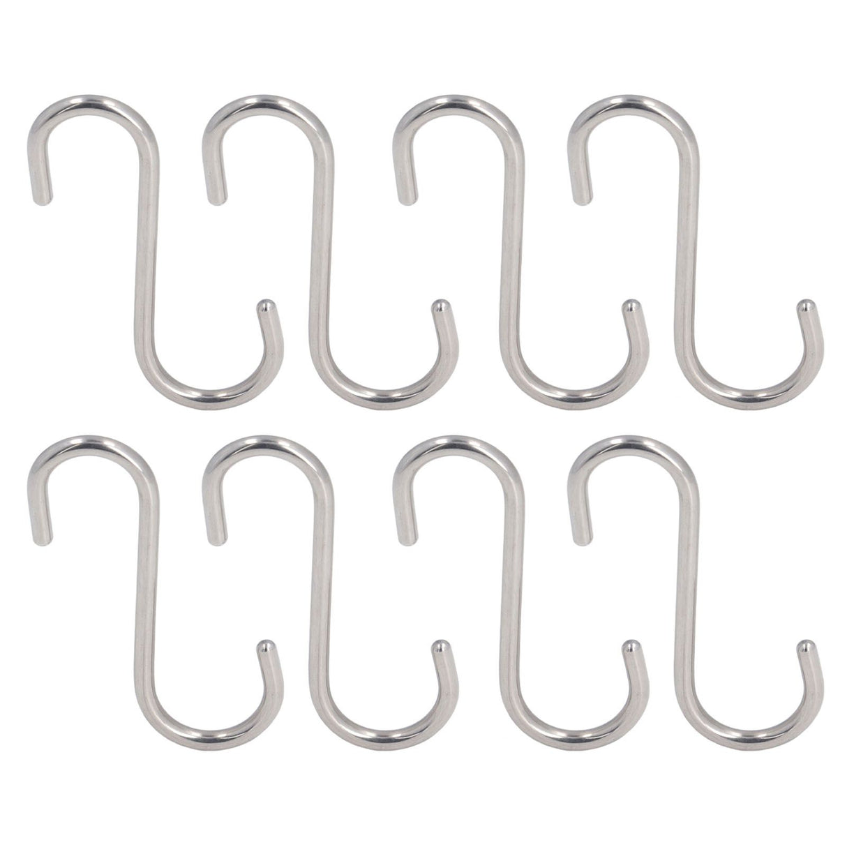 8PCS S Hook Rustproof Stainless Steel S Hooks Heavy Duty Simple Style Overstriking Portable S Kitchen Hook for Bathroom 8 Pack S Hook