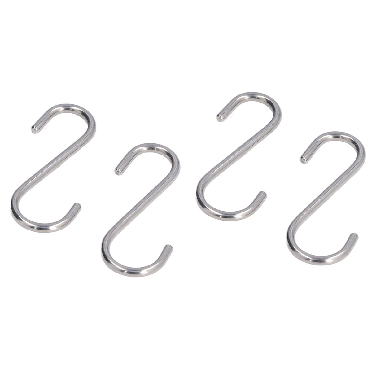 8PCS S Hook Rustproof Stainless Steel S Hooks Heavy Duty Simple Style Overstriking Portable S Kitchen Hook for Bathroom 8 Pack S Hook