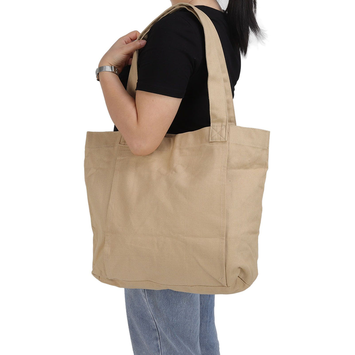 Yoga Mat Bag Foldable Large Capacity Portable Yoga Mat Tote Bag with Oversized Inner Pocket for Travel Outdoor Gym Khaki