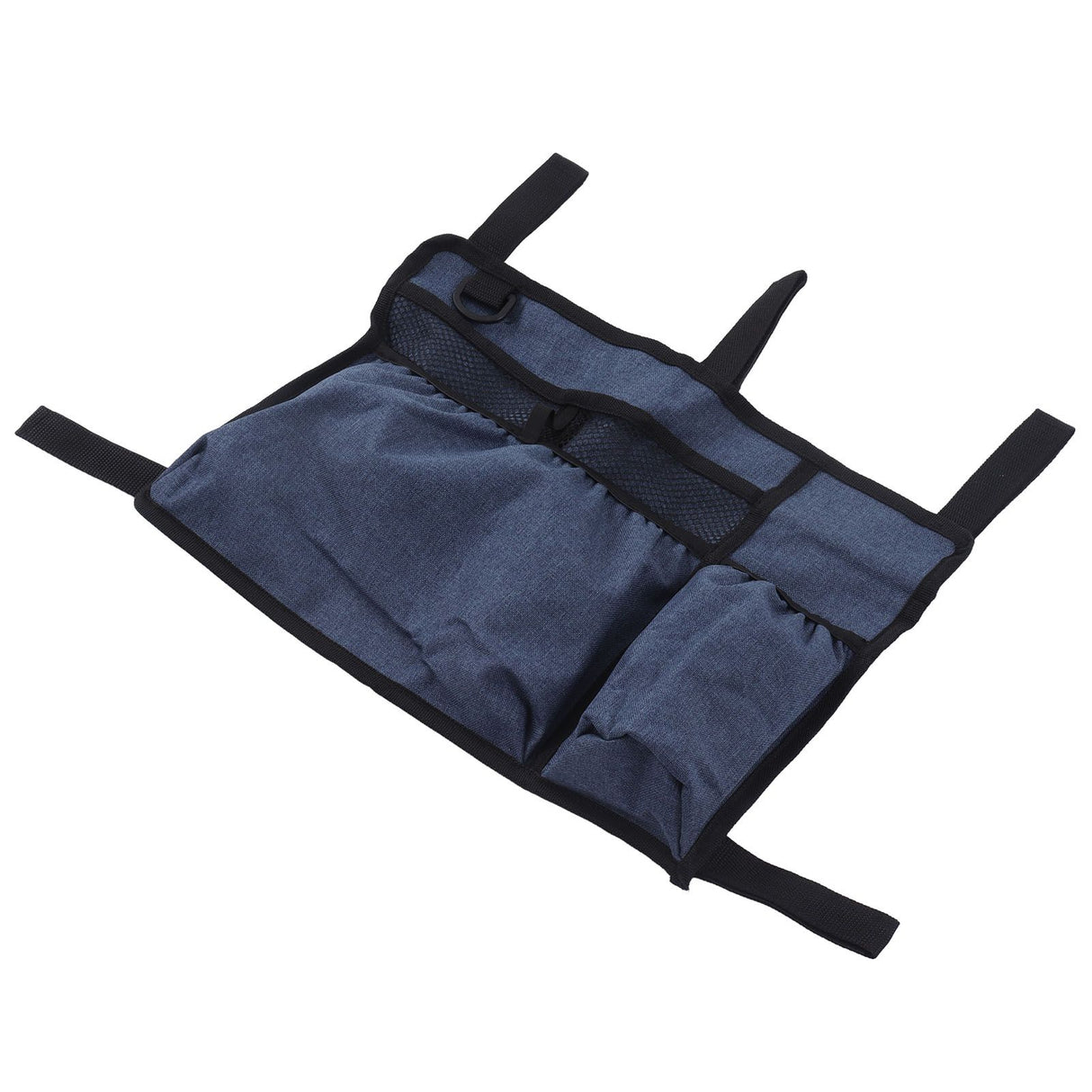 Multi Pocket Oxford Cloth Walker Storage Bag Wheelchair Side Hanging Storage Bag Walker Basket Bag Blue
