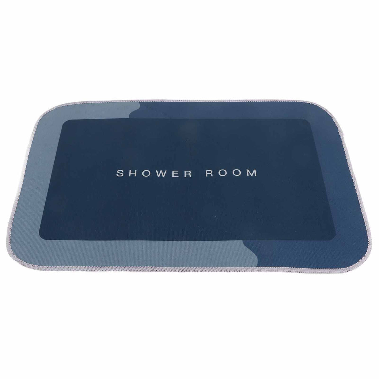 Bathroom Mat Modern Absorbent Quick Dry Bathroom Rug Entrance Door Antislip Mat Dark Blue Square