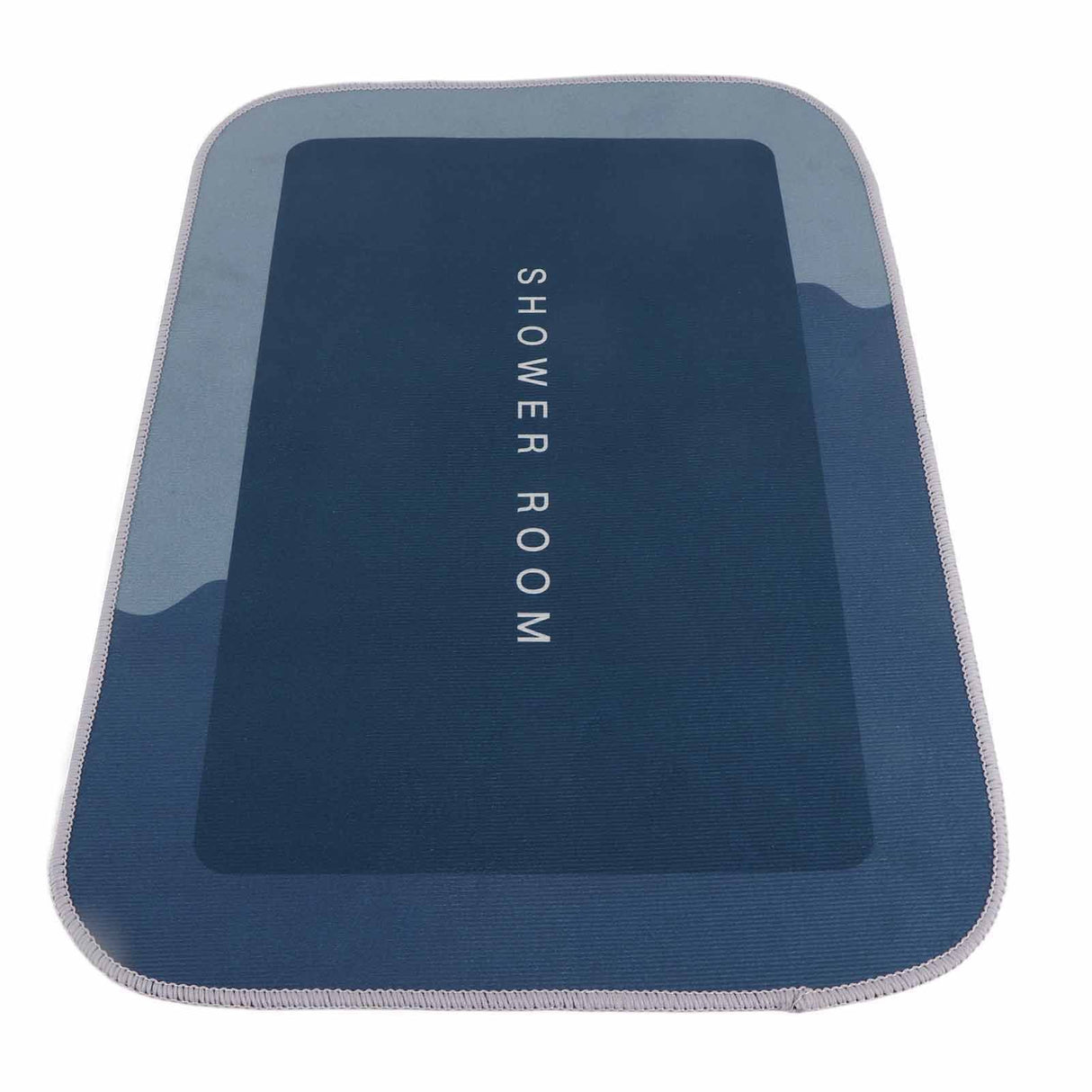 Bathroom Mat Modern Absorbent Quick Dry Bathroom Rug Entrance Door Antislip Mat Dark Blue Square