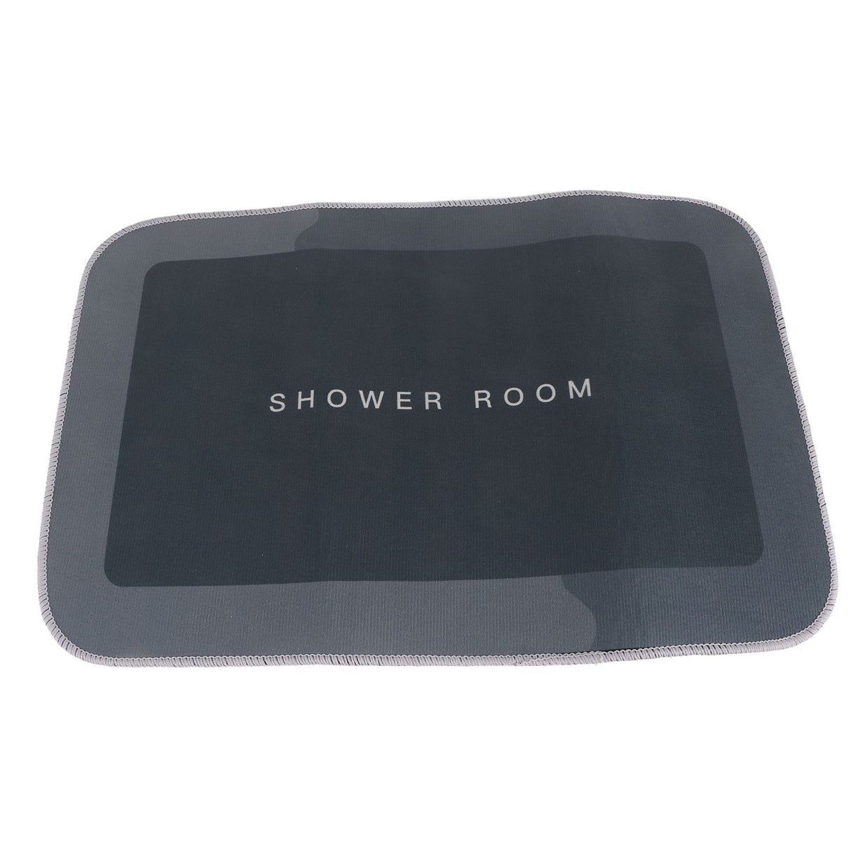 Bathroom Mat Modern Absorbent Quick Dry Bathroom Rug Entrance Door Antislip Mat dark Grey Square