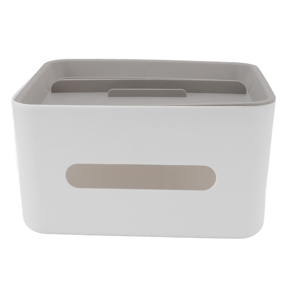 Tissue Box Cover Rectangular Plastic Remote Control Stationery Storage Napkin Box Holder for Office Living Room