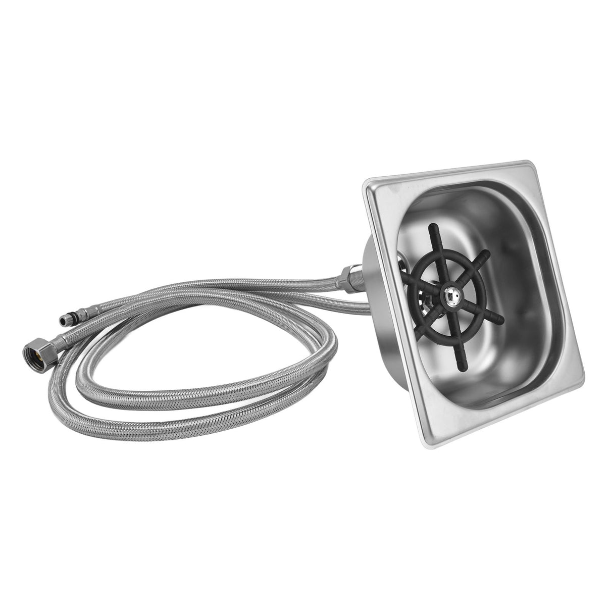 Glass Rinser Stainless Steel Automatic Cup Washer Cleaner for Bar Pub Restaurant Coffee Shop HotelSilver