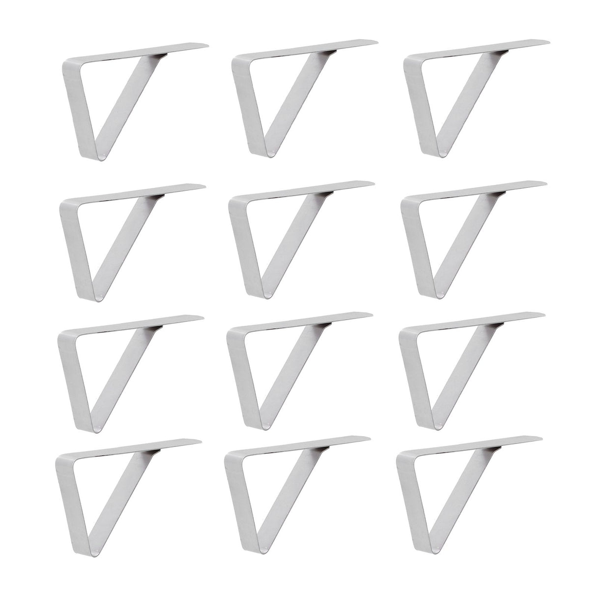 12Pcs Tablecloth Clip Stainless Steel Triangle Tablecloth Garden Dining Table Tablecloth Clip Picnics Restaurants