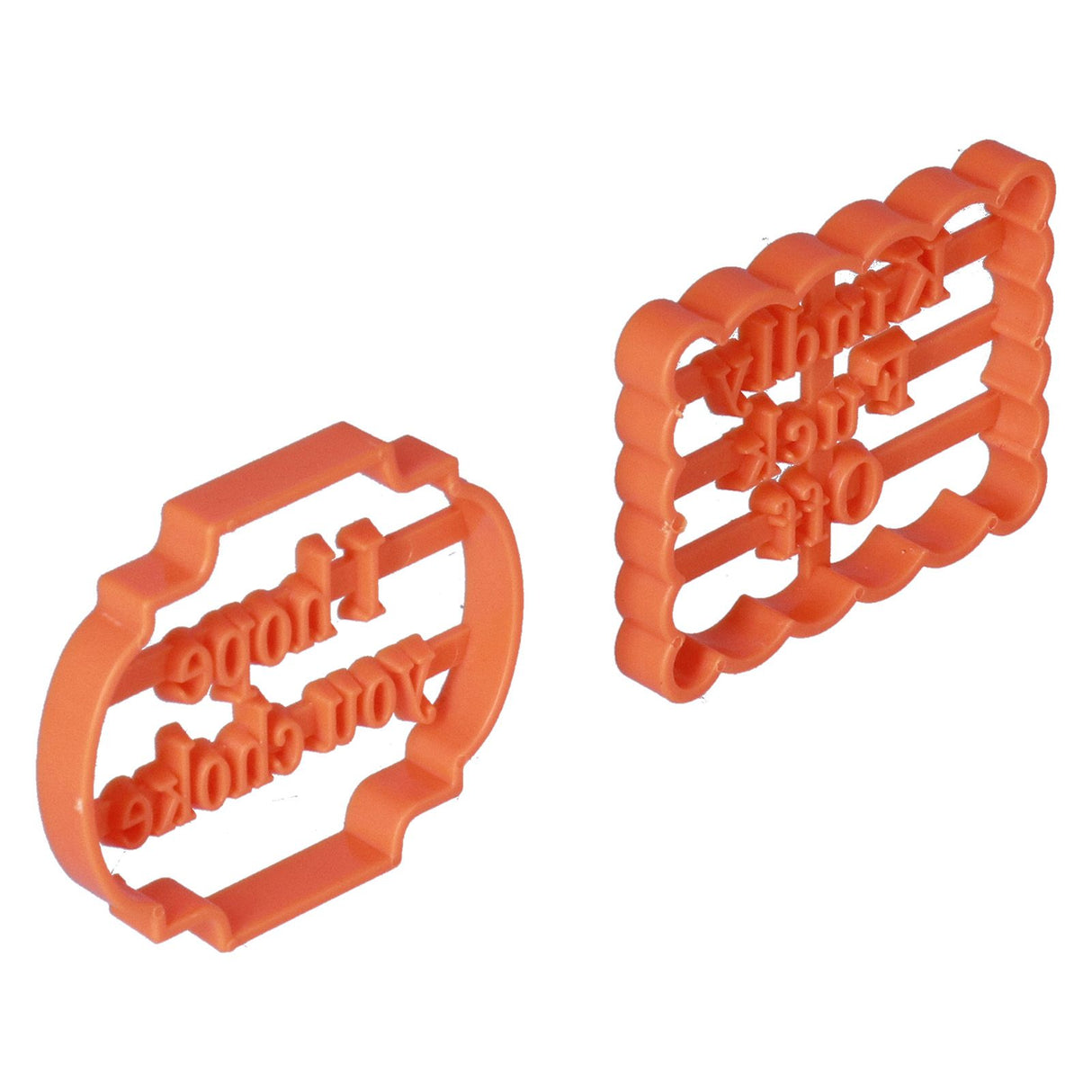 4Pcs Biscuits Molds Cookie Plastic DIY Baking Molds with Phrases for Home Birthdays Holidays