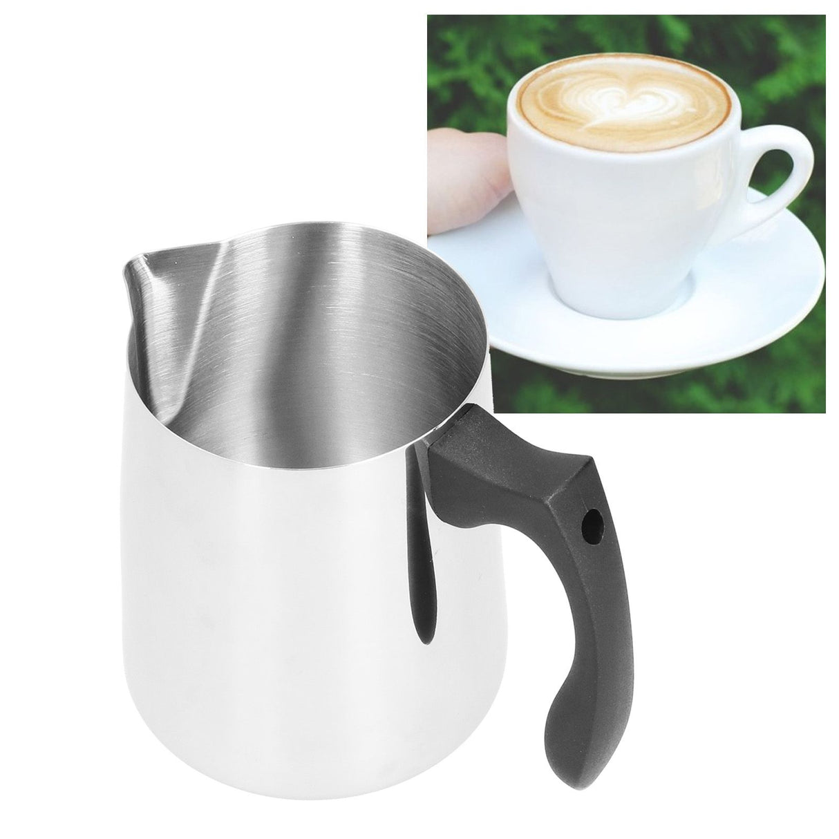 Milk Frothing Pitcher Stainless Steel Coffee Steaming Jug Latte Art Pitcher for Coffee Lovers900ml