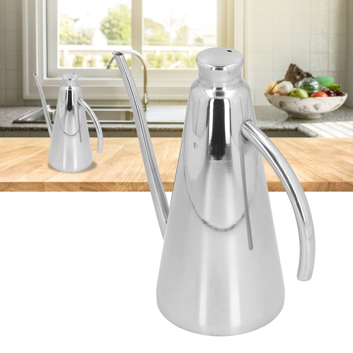 Stainless Steel Oil Can Leakproof Easy to Use and Clean Household Oil and Vinegar Pot