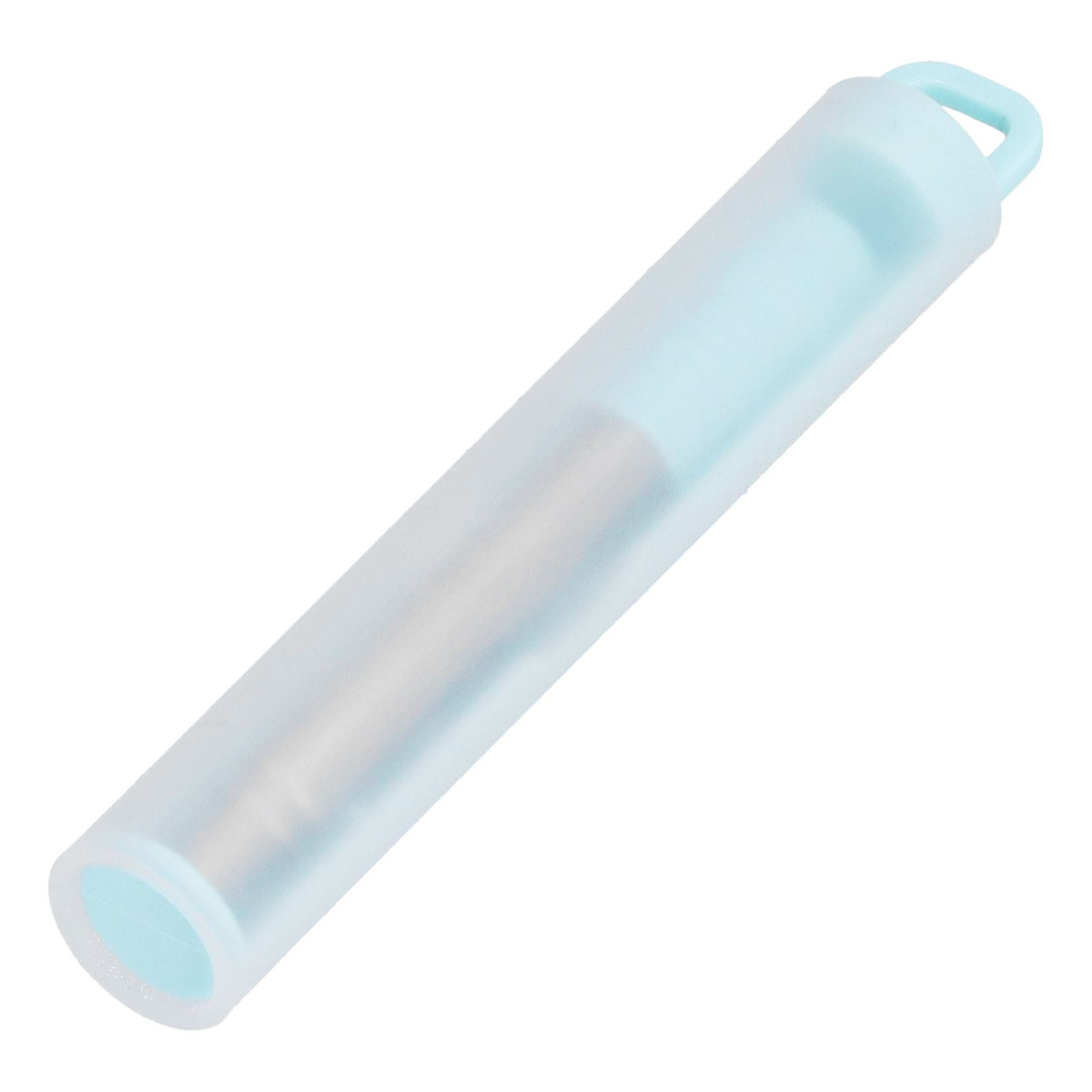 304 Stainless Steel Collapsible Straw Portable Foldable Drinking Straw Durable and Light for Coffee and DrinksBlue