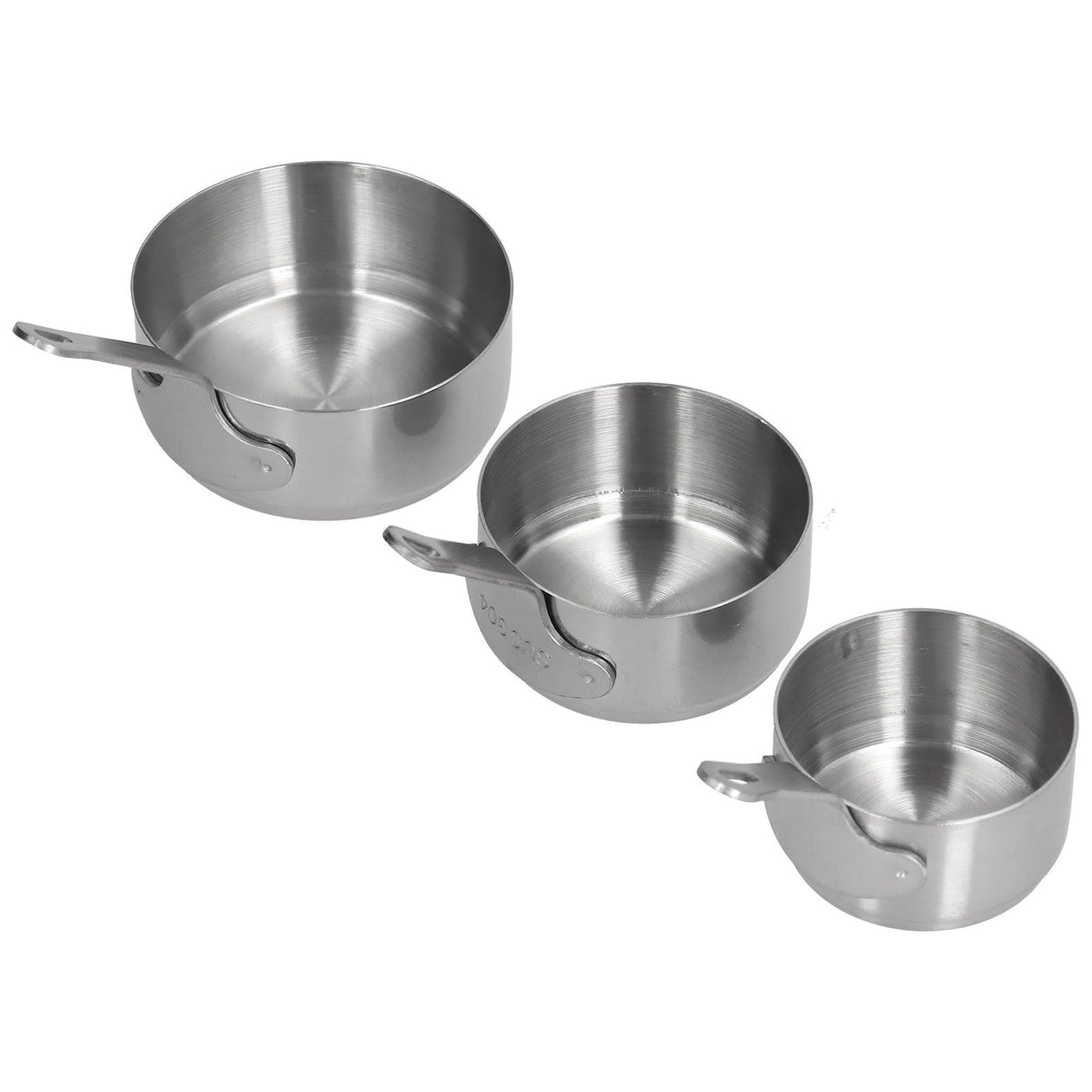 3pcs Sauce Cups Stainless Steel Sauce Dish with Handle for for Condiment Ketchup AppetizerSilver